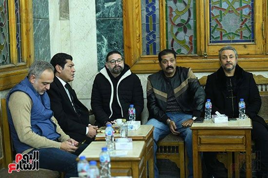 جانب من الحضور فى عزاء سمية الألفى