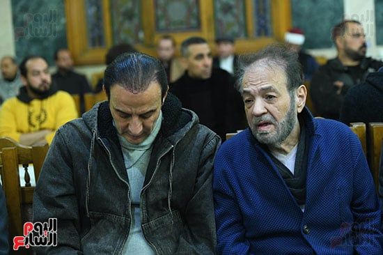 الأعلامي طارق علام في عزاء سمية الالفي