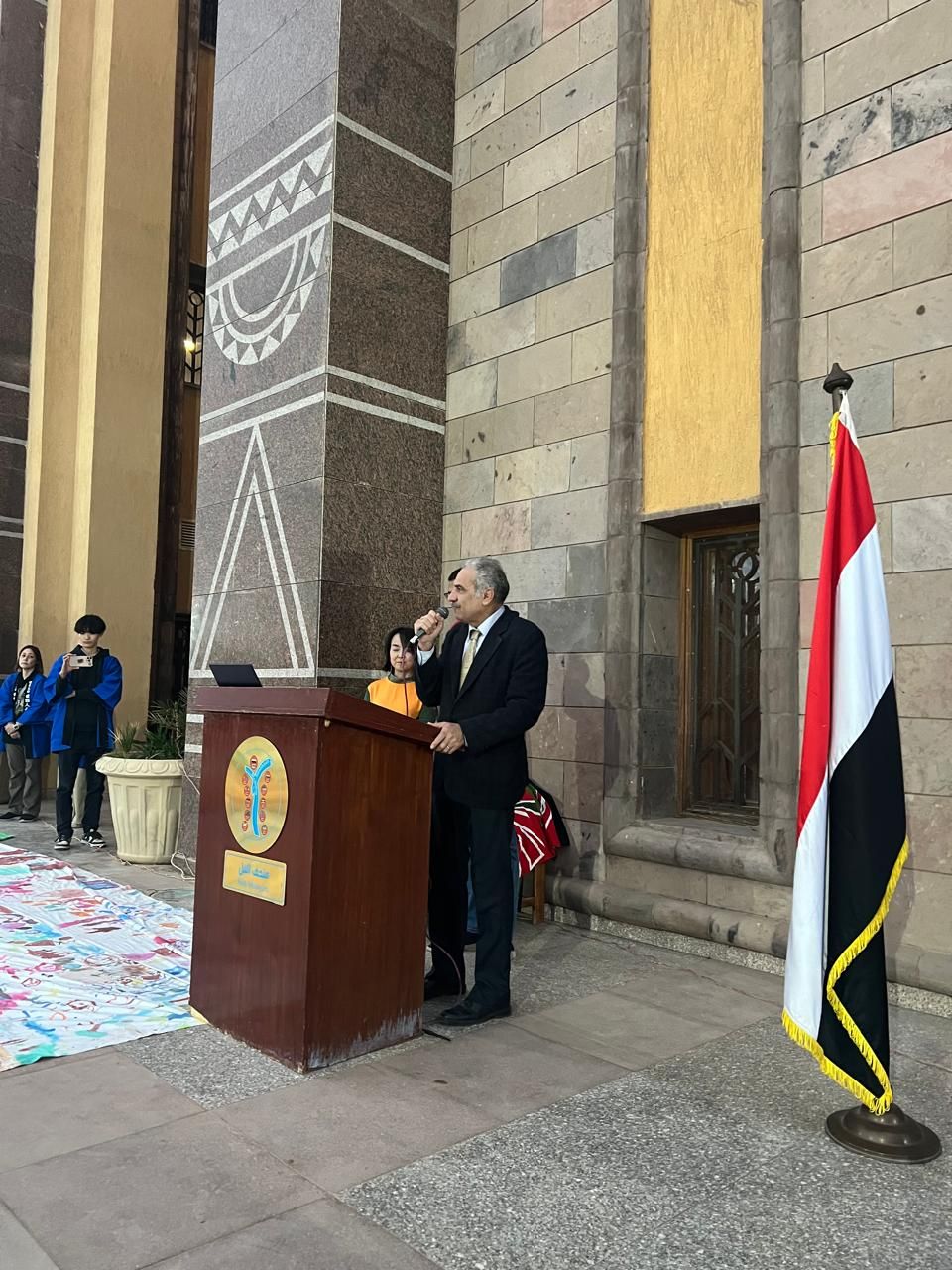 رئيس جامعة أسوان خلال كلمته رئيس جامعة أسوان خلال كلمته