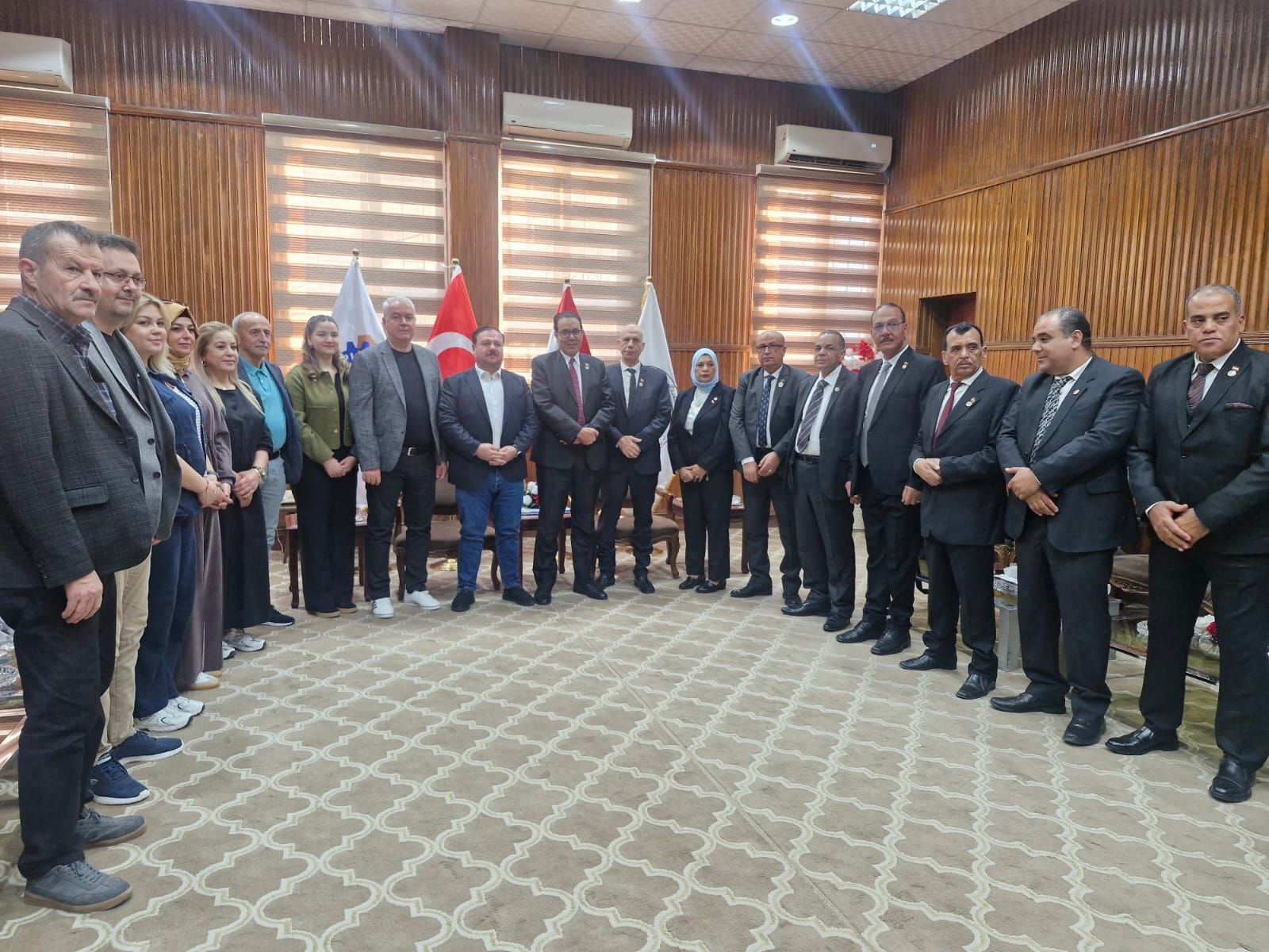 زيارة الوفد التركى لنقابة الغزل والنسيج لمصر