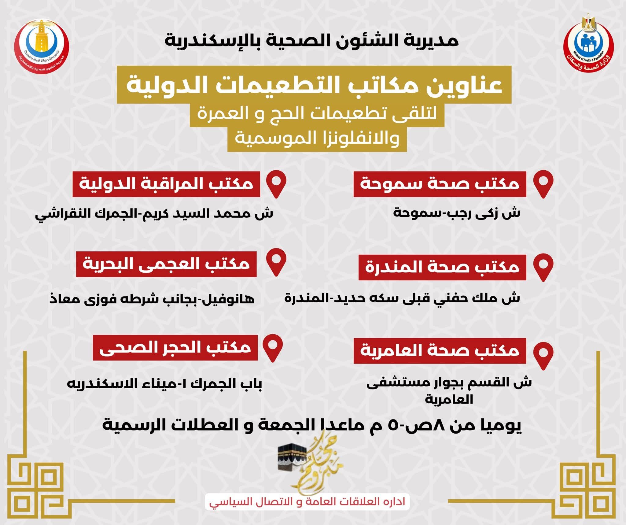 أماكن المستشفيات المعتمدة لعمل الكشف الطبي للمتقدمين للحج (2) أماكن المستشفيات المعتمدة لعمل الكشف الطبي للمتقدمين للحج (2)