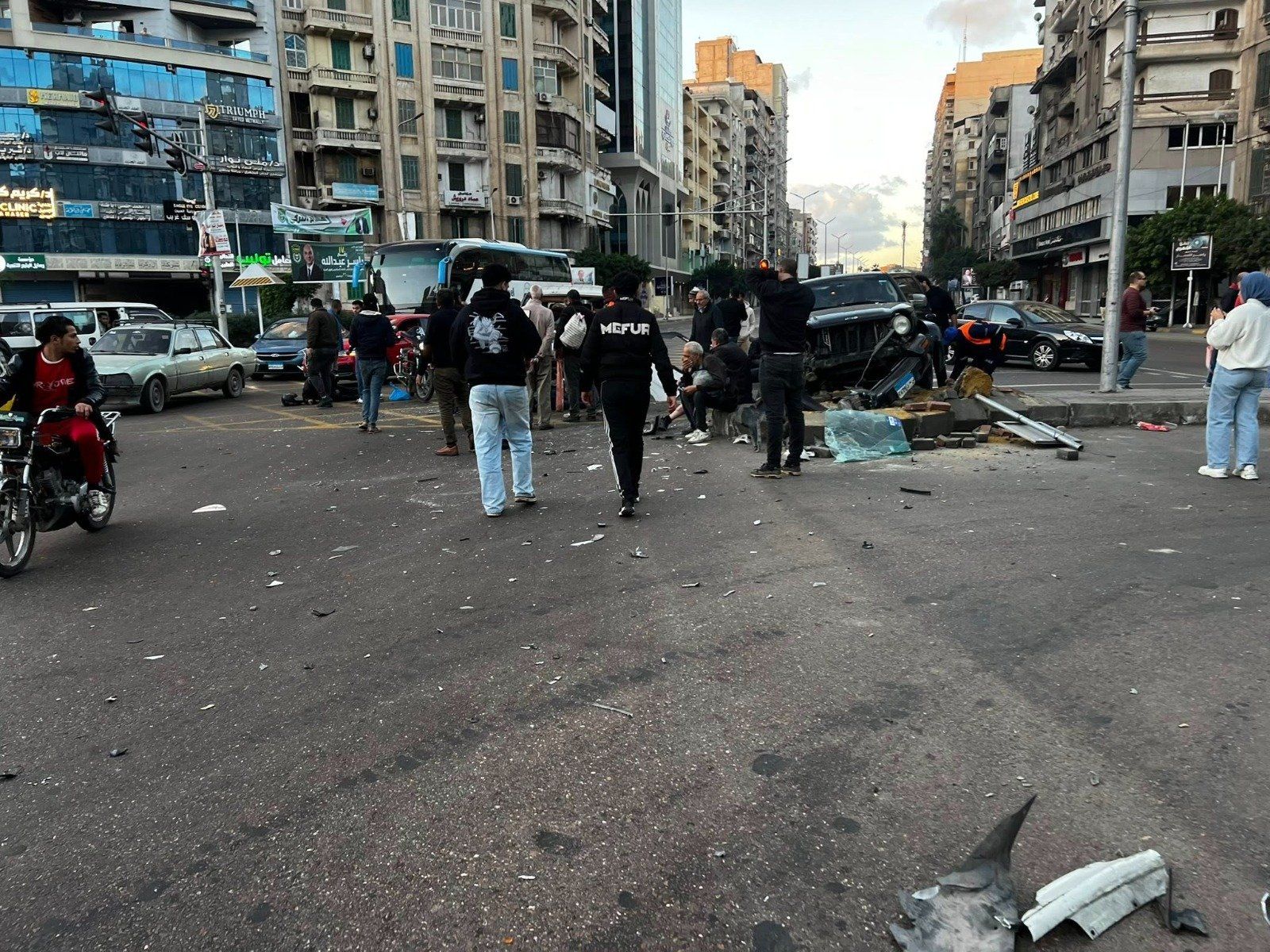 حادث تصادم بطريق ابوفير الإسكندرية حادث تصادم بطريق ابوفير الإسكندرية
