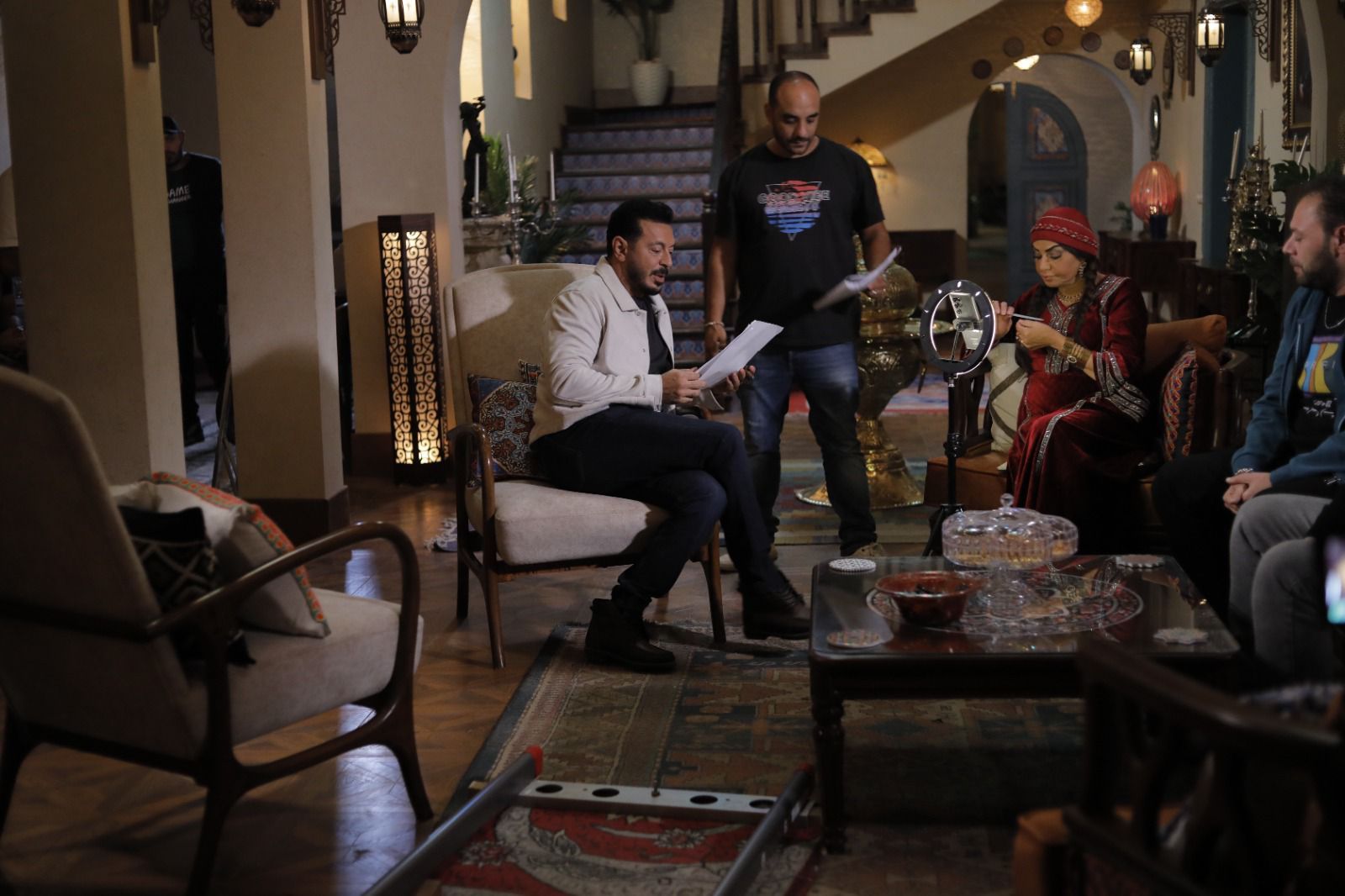 كواليس مسلسل مصطفي شعبان درش (9)