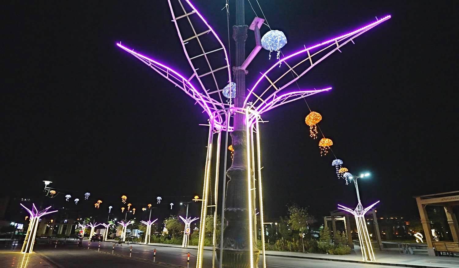 إضاءة وأشكال جمالية