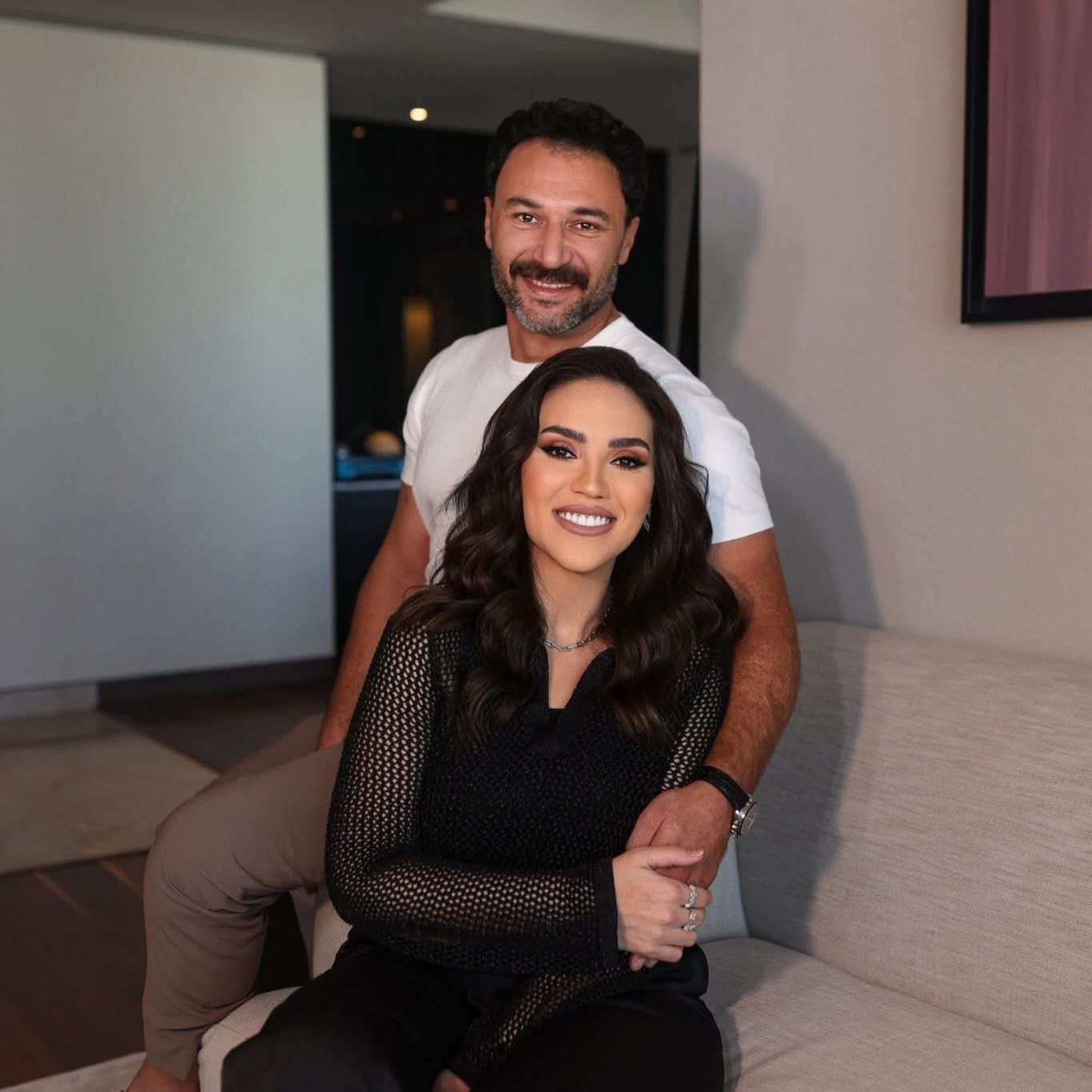 النجمة مي فاروق والنجم محمد العمروسي