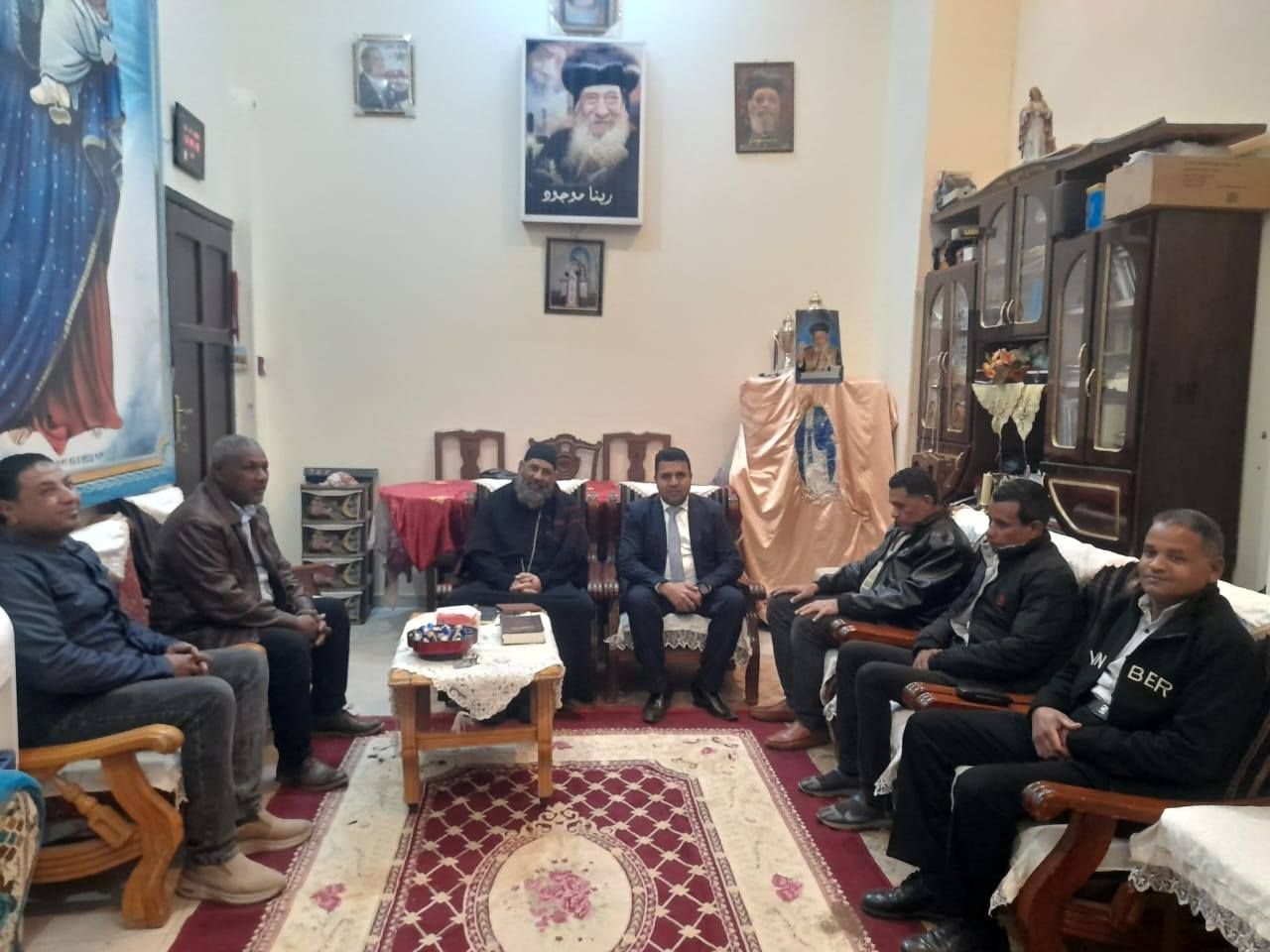 رئيس مدينة الطود يزور دير القديسين وكنيسة السيدة مريم العذراء