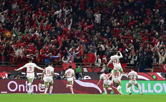 احتفالات لاعبى المغرب احتفالات لاعبى المغرب
