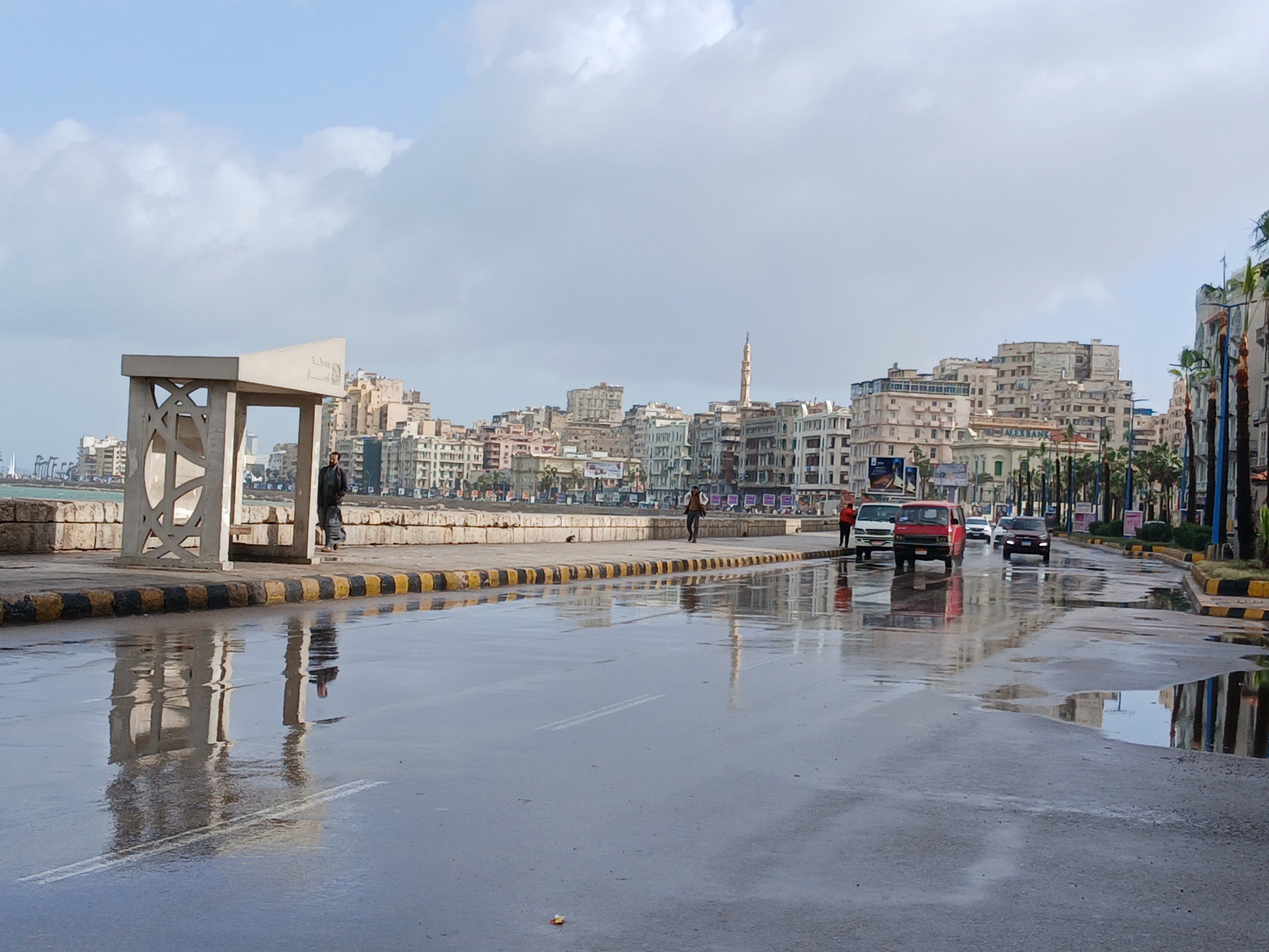 امطار نوة الفيضة الكبري بالإسكندرية