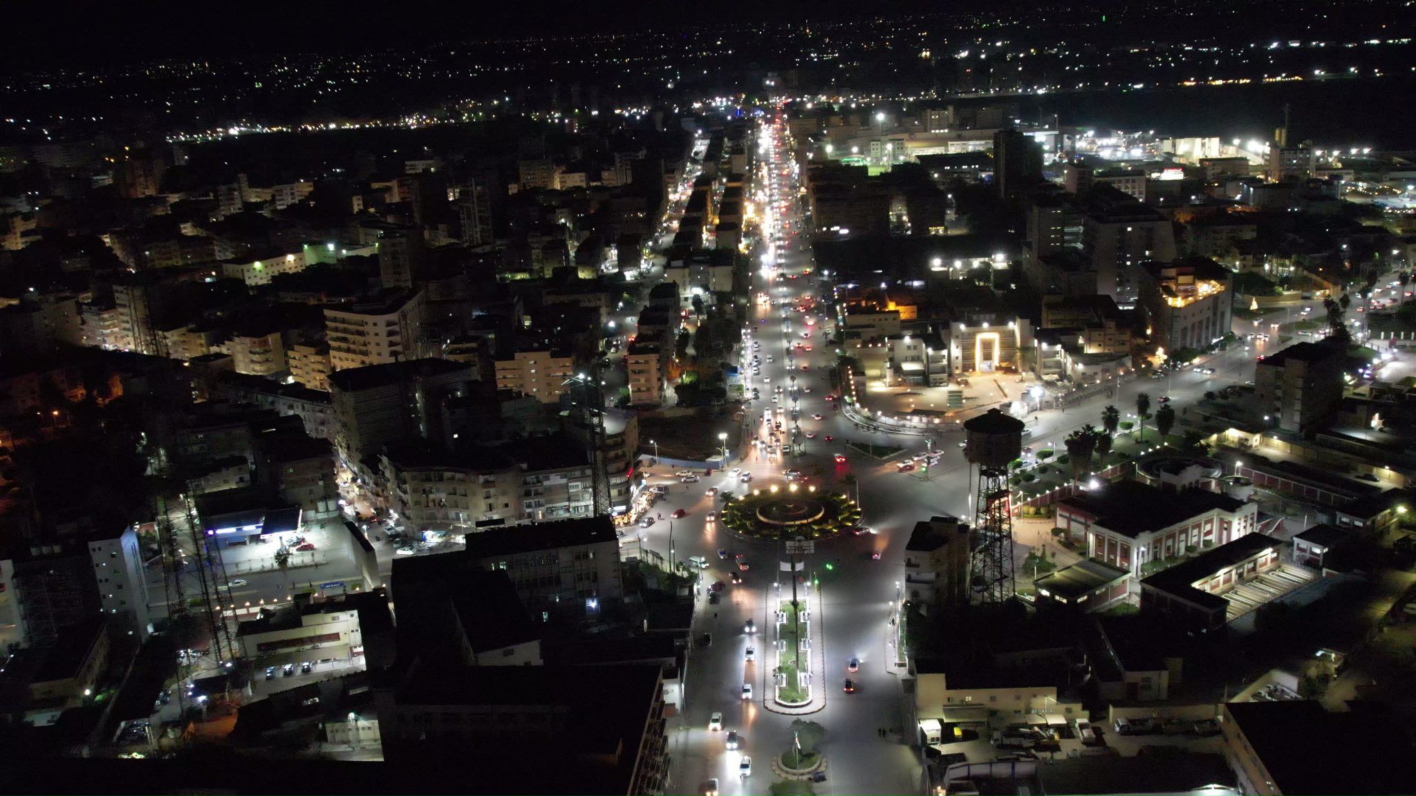 جمال كفر الشيخ وميادينها ليلا