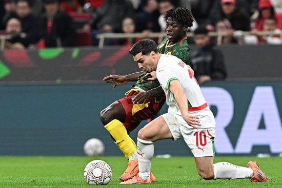 الكاميرون ضد المغرب دياز خلال المباراة الكاميرون ضد المغرب دياز خلال المباراة