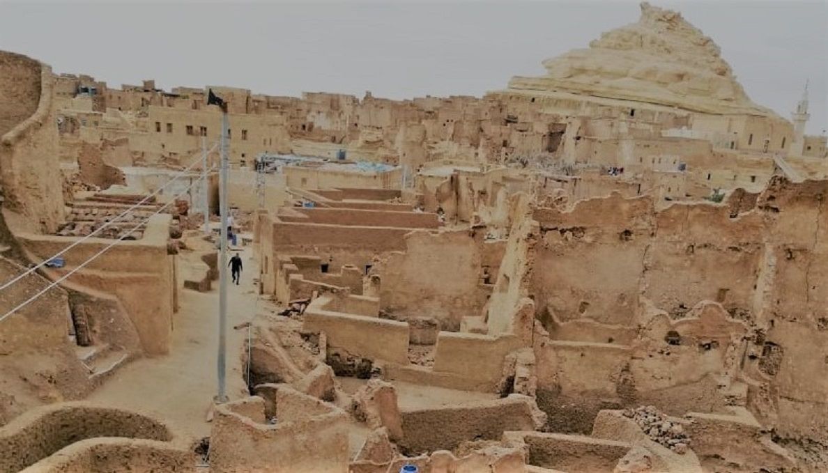 مباني مدينة شالي من أعلى - سيوة مباني مدينة شالي من أعلى - سيوة