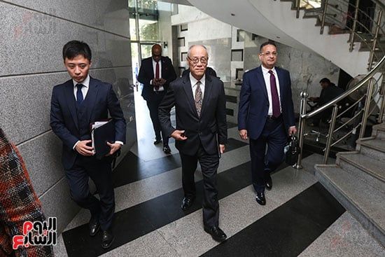 سفير اليابان يصل مقر اليوم السابع