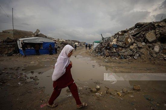 مياه الأمطار تجتاح القطاع