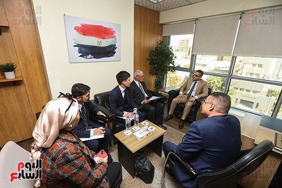 جانب من لقاء سفير اليابان ورئيس التحرير