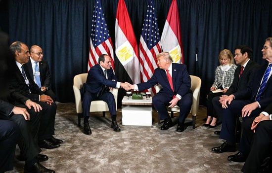 لقاء الرئيس عبد الفتاح السيسى وترامب