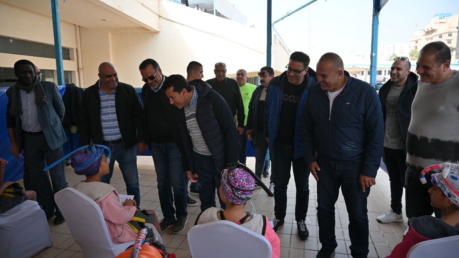 وزير الرياضة فى افتتاح بطولة القاهرة للسباحة بالزعانف