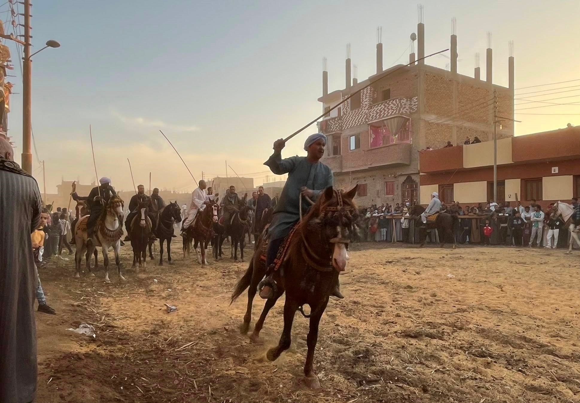 جانب من سباقات مرماح الخيول فى مولد العشي جانب من سباقات مرماح الخيول فى مولد العشي