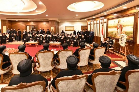 أحبار الكنيسة يستقبلون البابا تواضروس (4)