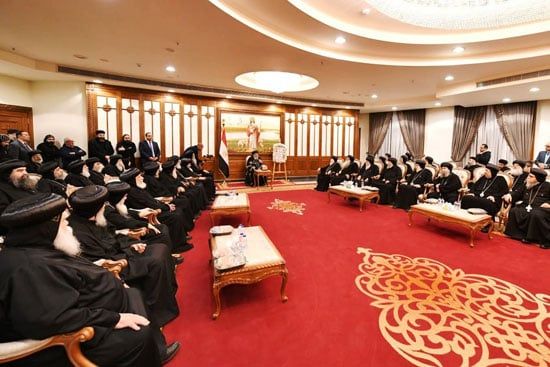 أحبار الكنيسة يستقبلون البابا تواضروس (1)