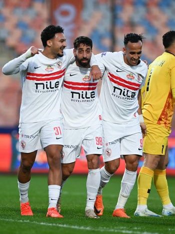 احتفال لاعبى الزمالك بهدف عدى احتفال لاعبى الزمالك بهدف عدى