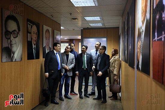 جولة أيمن محسب ومحمود سامى ومحمود الشويخ فى صالة تحرير اليوم السابع (9)