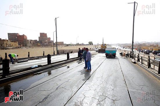 متابعة أعمال إزالة كوبري السيدة عائشة متابعة أعمال إزالة كوبري السيدة عائشة
