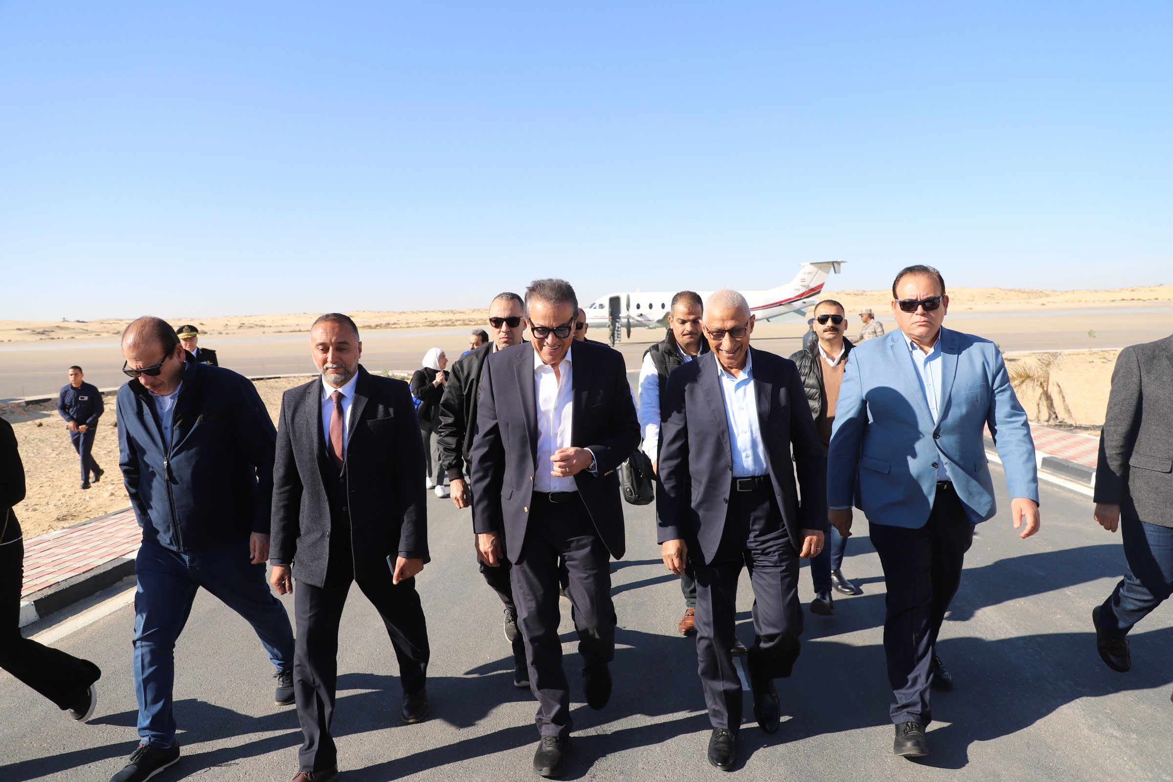 وصول وزير الصحة شمال سيناء واستقباله