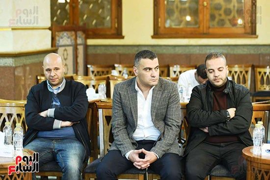 بعض الحضور لعزاء المستشار ناجي شحاتة