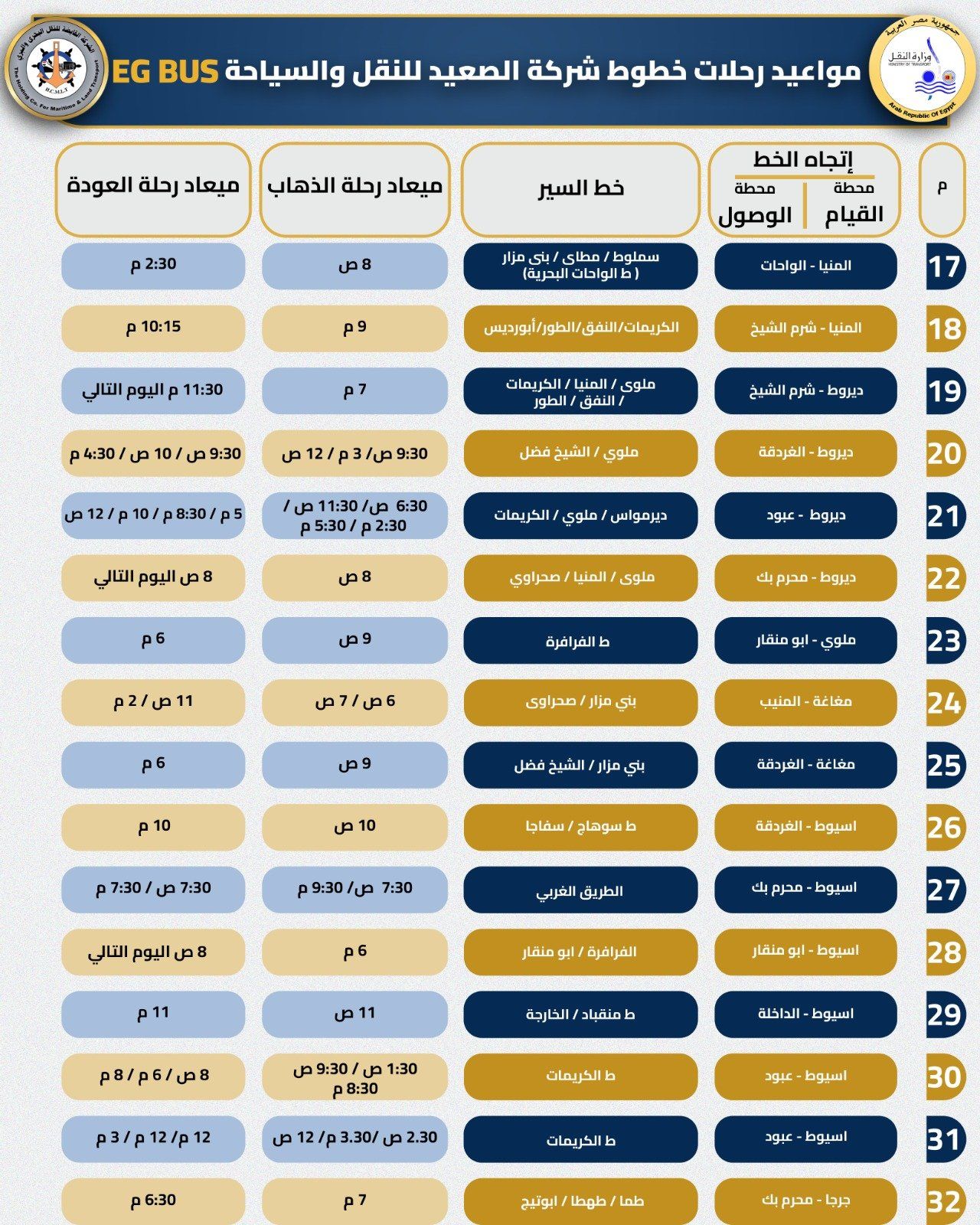 مواعيد الرحلات