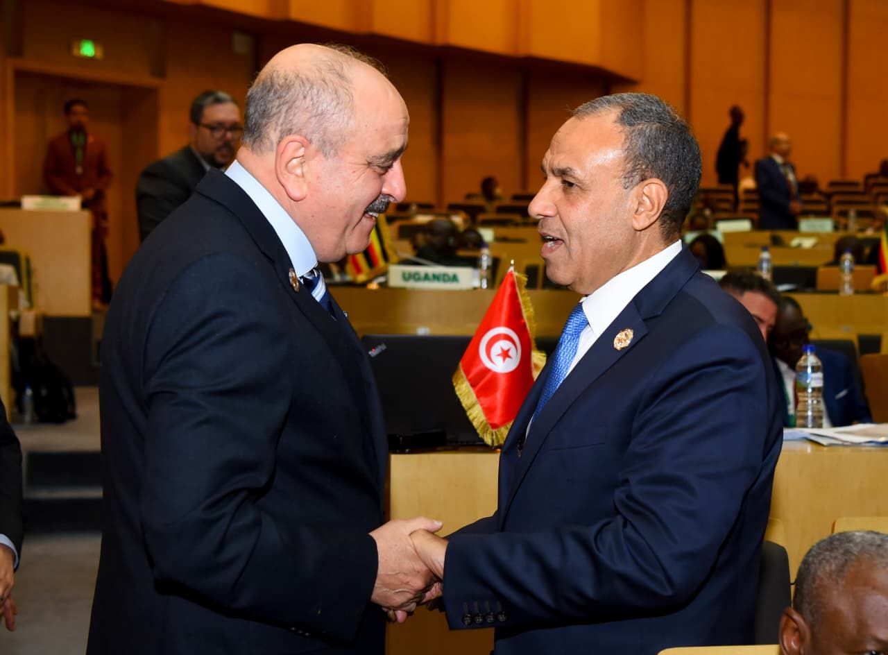 وزير الخارجية مع نظيره التونسى