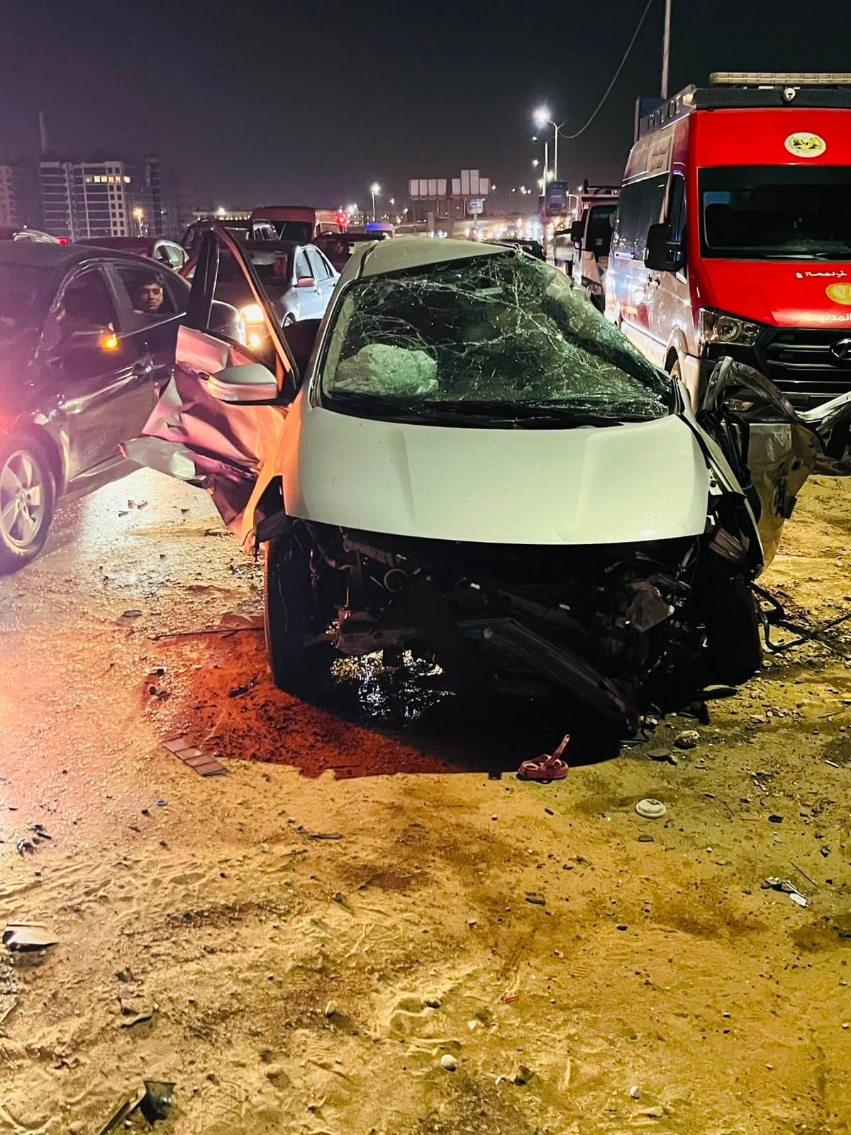 آثار الحادث