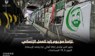 الإمارات ومصر تنفذان الإسقاط الجوي الـ 18 للمساعدات الإغاثية على شمال غزة