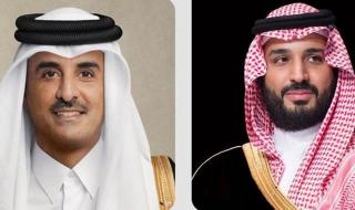 ولي العهد يتلقى اتصالاً هاتفيًا من أمير قطر ويبحثان جهود خفض التصعيد العسكري