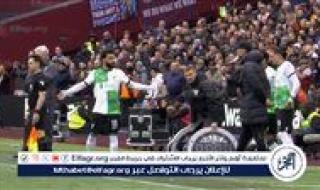 شاهد شجار محمد صلاح مع كلوب لحظة دخوله بديلًا في مباراة ليفربول ووست هام