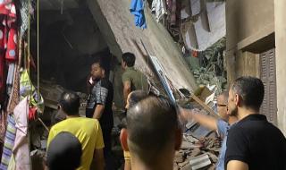 مصاب واحد ومفيش ضحايا في انهيار منزل بكرموز : قد ولطف