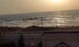 غرق جزء من الرصيف الأمريكى العائم فى غزة.. فيديو