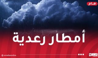 أمطار
غزيرة
تصل
إلى
40
ملم
في
هذه
الولايات