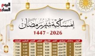 «حلو
يا
حلو
رمضان
كريم
يا
حلو»..
تعرف
على
إمساكية
30
يوما
من
الشهر
الكريم