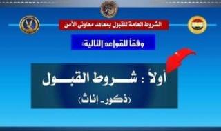 اعرف
شروط
التقديم
بمعاهد
معاون
الأمن
بالداخلية..
أبرزها
السمعة
(إنفوجراف)