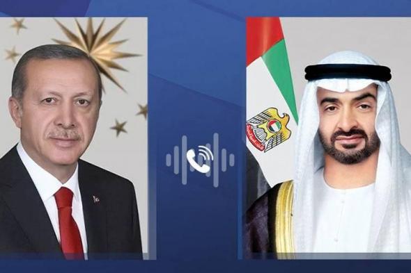 محمد بن زايد والرئيس التركي يؤكدان أهمية الوقف الفوري لإطلاق النار في غزة وحماية المدنيين