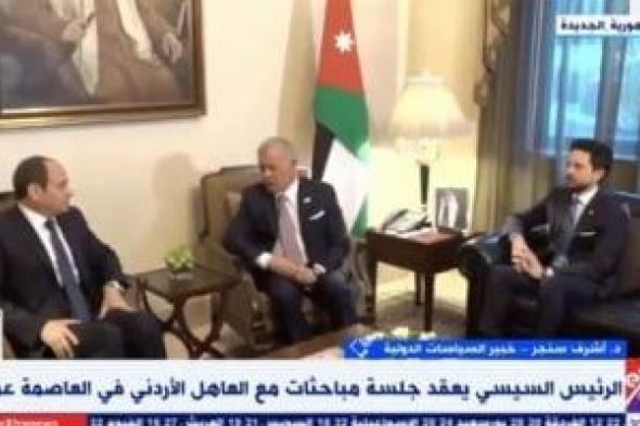 أشرف سنجر: توافق مصرى أردنى تجاه دعم القضية الفلسطينية