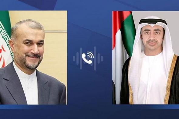 عبدالله بن زايد يبحث تعزيز العلاقات الثنائية مع وزير خارجية إيران