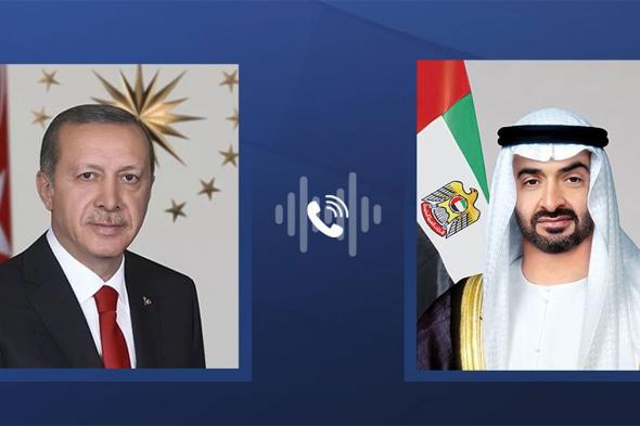 رئيس الدولة يتلقى اتصالاً هاتفياً من الرئيس التركي أعرب خلاله عن تمنياته السلامة للإمارات وشعبها إثر الأمطار والظروف المناخية التي شهدتها البلاد