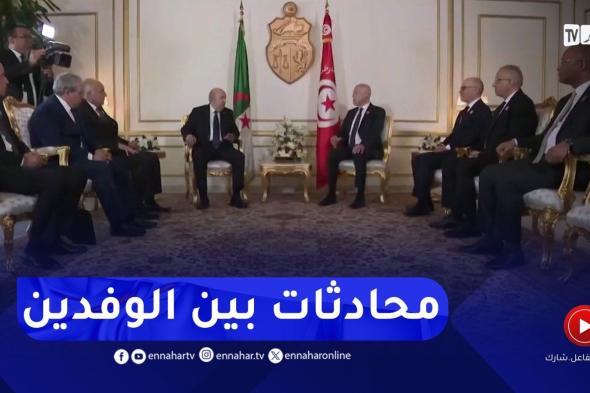 محادثات بين الوفدين التونسي والجزائري بالقاعة الشرفية لمطار قرطاج الدولي