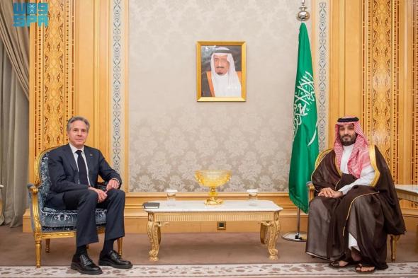 ولي العهد السعودي يستقبل وزير الخارجية الأمريكي