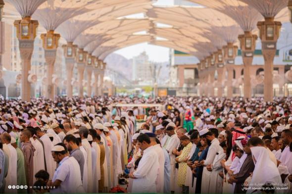 خلال أسبوع.. أكثر من 4.200 مليون مصلٍ يؤدون الصلوات في المسجد النبوي