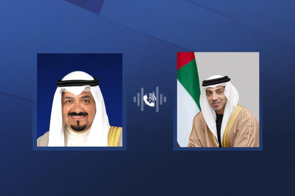 منصور بن زايد يهنئ هاتفياً أحمد عبد الله الأحمد الصباح بتعيينه رئيساً للوزراء بالكويت