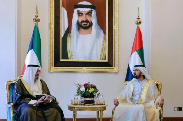 محمد بن راشد ورئيس مجلس الوزراء الكويتي يبحثان تعزيز الشراكة بين البلدين