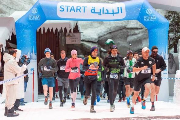 600 مشارك من 70 جنسية في سباق دبي للجري الثلجي