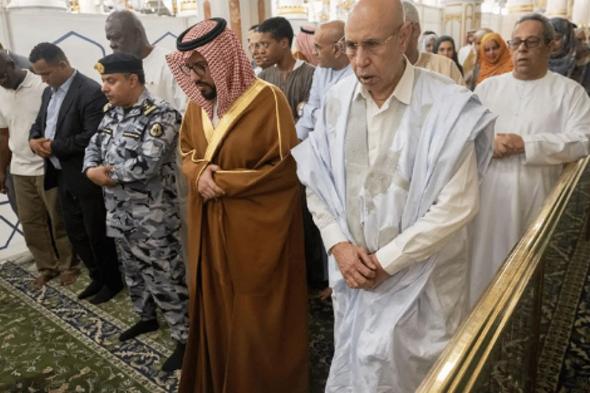 الرئيس الموريتاني يزور المسجد النبوي